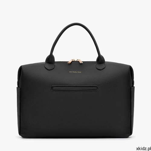 Torba dla mamy do wózka MyBabyBag czarna - widok całej torby z ekoskóry