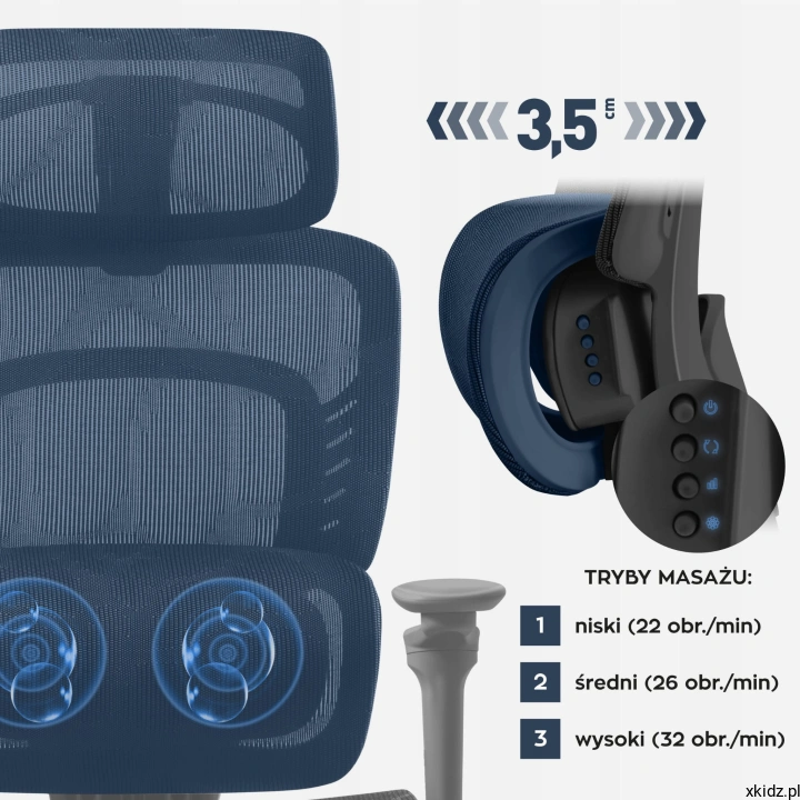 Fotel Mark Adler Visioner 8.3 Black - masażer shiatsu okolicy lędźwiowej