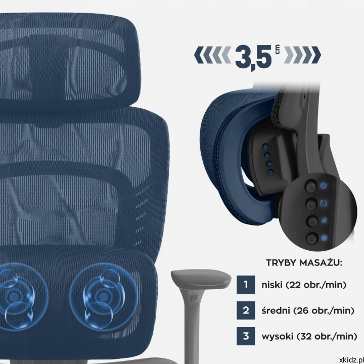 Fotel Mark Adler Visioner 6.1 Black - fotel obrotowy z funkcją masażu do biura