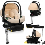 LIONELO Fotelik samochodowy z bazą ISOFIX zestaw ASTRID 0-13 i-Size Beige