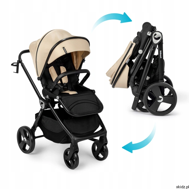 Wózek spacerowy Kidnort Isbjörn Beige - wózek złożony