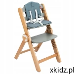 Kidnort Krzesełko do karmienia do 75 kg Drömmer Unique Cloud Grey - Szary