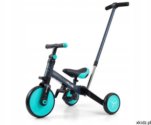 Milly-Mally-Rowerek-z-pchaczem-Jezdzik-biegowka-4w1-Optimus-Plus-Mint