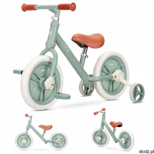 Rowerek biegowy 2w1 Lorelli Energy Green - widok całego rowerka w kolorze zielonym