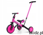 Milly Mally Rowerek z pchaczem Jeździk biegówka 4w1 Optimus Plus Pink