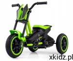 Milly Mally Gokart na pedały trójkołowy RIDER jeździk do 30kg Green 3+