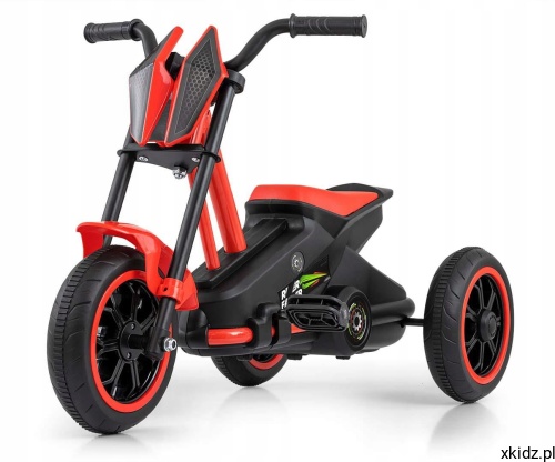 Gokart na pedały Milly Mally Rider czerwony dla dzieci 3+ - widok całego pojazdu