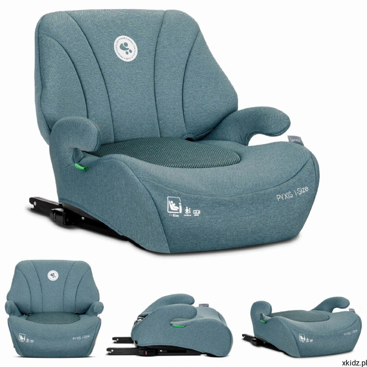 Fotelik samochodowy Lorelli Pyxis i-Size 125-150 cm Blue - widok z przodu w kolorze niebieskim