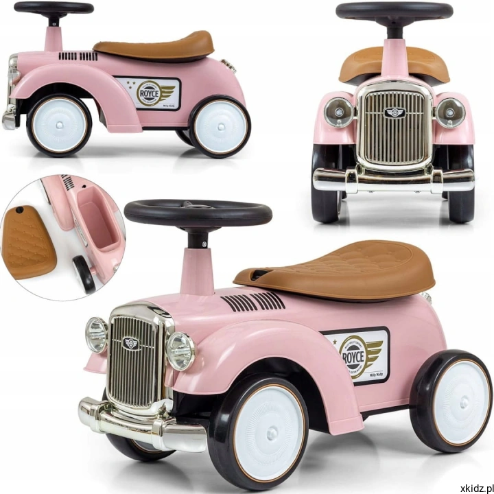 Jezdzik-Auto-dla-dzieci-Stylowy-Retro-Royce-schowek-dzwiek-Milly-Mally