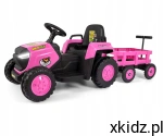 Milly Mally duży traktor na akumulator 2 silniki + pilot ROLLY Pink