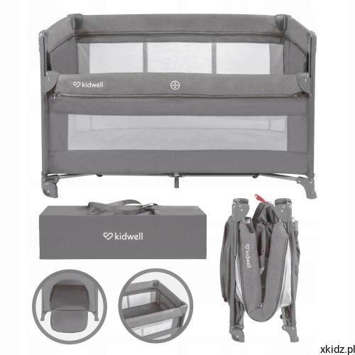 Kidwell-Lozeczko-turystyczne-dwupoziomowe-Blissy-Lift-opuszczany-bok-Grey