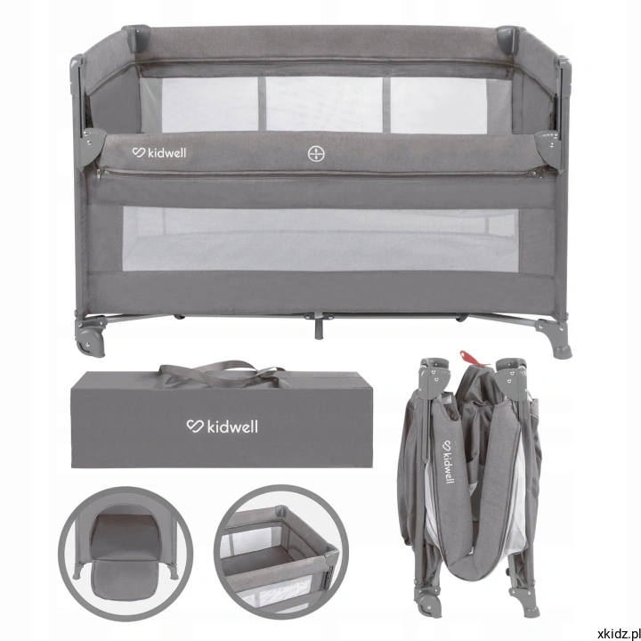 Kidwell-Lozeczko-turystyczne-dwupoziomowe-Blissy-Lift-opuszczany-bok-Grey