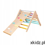 Baby Mix PLAC ZABAW Drewniany zestaw wspinaczkowy Montessori 2w1