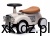 Jeździk pchacz Baby Mix autko retro 12m+ beżowy - widok całego pojazdu w stylu vintage