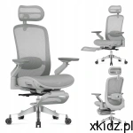 Mark Adler Fotel obrotowy biurowy z podnóżkiem masażer Leadpro 8.7 Grey