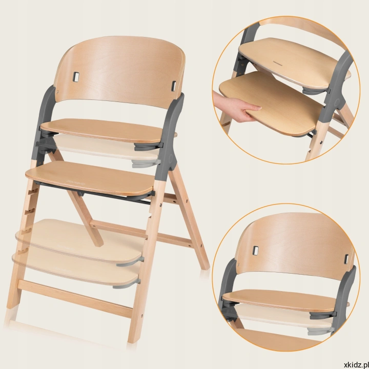 Megan Grey Wood Lionelo – regulacja podnóżka, 6 poziomów