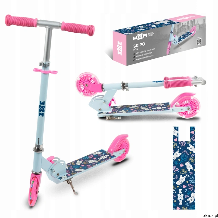 Kidwell-WXM-Hulajnoga-skladana-kola-LED-120-mm-SKIPO-dog