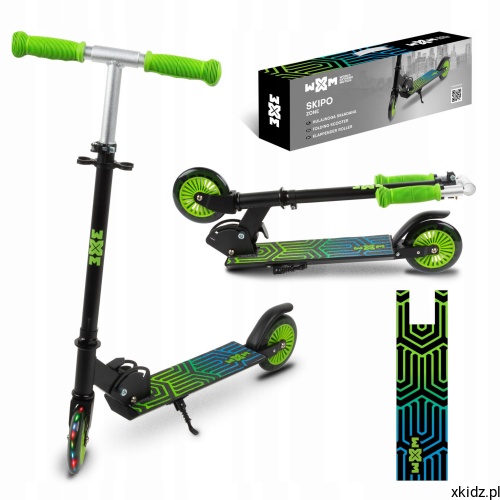 Kidwell-WXM-Hulajnoga-skladana-kola-LED-120-mm-SKIPO-zone