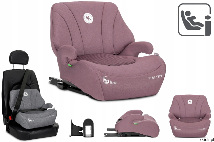Fotelik Lorelli Pyxis Pink - konfiguracja 2w1 z oparciem i jako podwyższenie