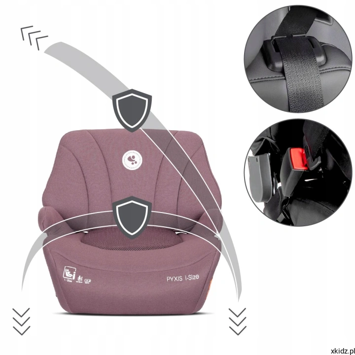 Fotelik Lorelli Pyxis i-Size - zaczepy ISOFIX stabilizujące fotelik w samochodzie