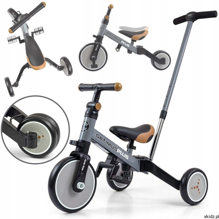 Milly-Mally-Rowerek-Jezdzik-biegowka-4w1-Optimus-Plus-Grey-Kod-producenta-5901761128543