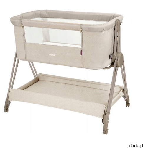 Carrello-Gracia-Lozeczko-kolyska-dostawna-kolka-z-blokada-Linen-Beige