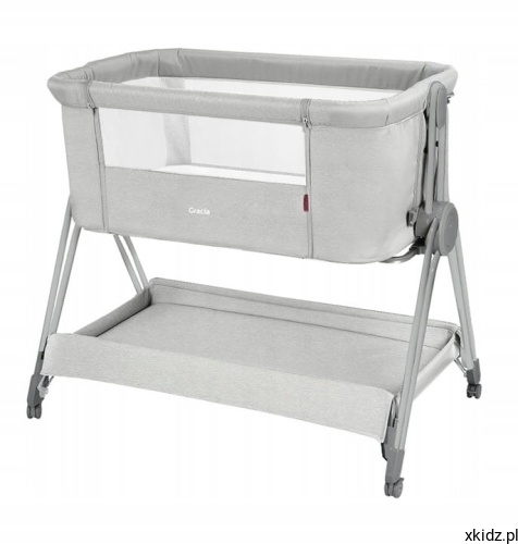 Carrello-Gracia-Lozeczko-kolyska-dostawna-kolka-z-blokada-Cool-Grey
