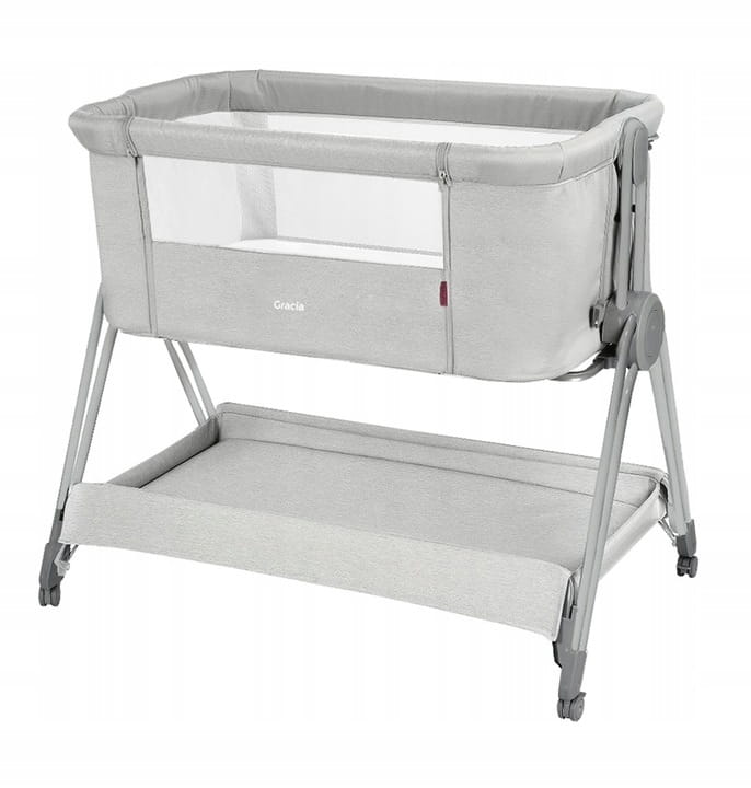 Carrello-Gracia-Lozeczko-kolyska-dostawna-kolka-z-blokada-Cool-Grey