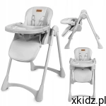 Kidwell Krzesełko do karmienia składane FORTO regulowane Grey
