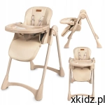 Kidwell FORTO Beige Krzesełko Do Karmienia Składane 7 Poziomów