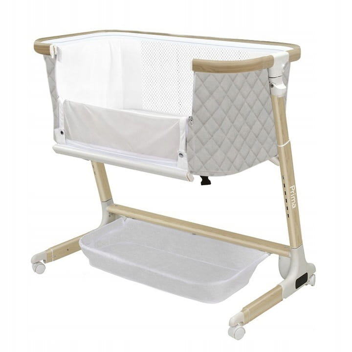 Elektryczne łóżeczko dostawne Carrello Prima CRL-16503 Cloud Grey - widok całego łóżeczka