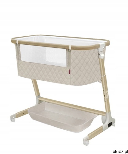 Elektryczne łóżeczko dostawne Carrello Prima CRL-16503 Honey Beige - widok całego łóżeczka