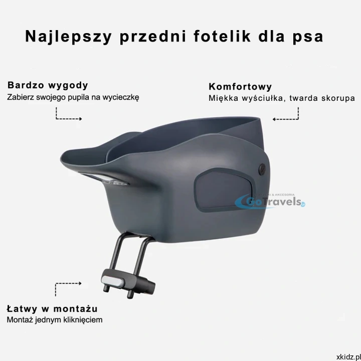 Koszyk rowerowy KVISP - wyjmowana poduszka