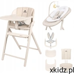 Carrello Tenero 3w1 – Leżaczek Niemowlęcy i Krzesełko do Karmienia do 100 kg Beige