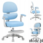 Mark Adler Junior 4.4 Ergonomiczny Fotel Obrotowy Dla Dzieci z Podnóżkiem i Regulacją BLUE