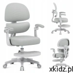 Mark Adler Junior 4.4 Ergonomiczny Fotel Obrotowy Dla Dzieci z Podnóżkiem i Regulacją Grey