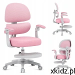 Mark Adler Junior 4.4 Ergonomiczny Fotel Obrotowy Dla Dzieci z Podnóżkiem i Regulacją PINK