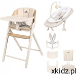  Carrello Tenero 3w1 Beige Wooden – Leżaczek i Krzesełko do Karmienia do 100 kg