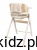 Krzesełko Carrello Tenero Beige Wooden - drewniane siedzisko i aluminiowa rama
