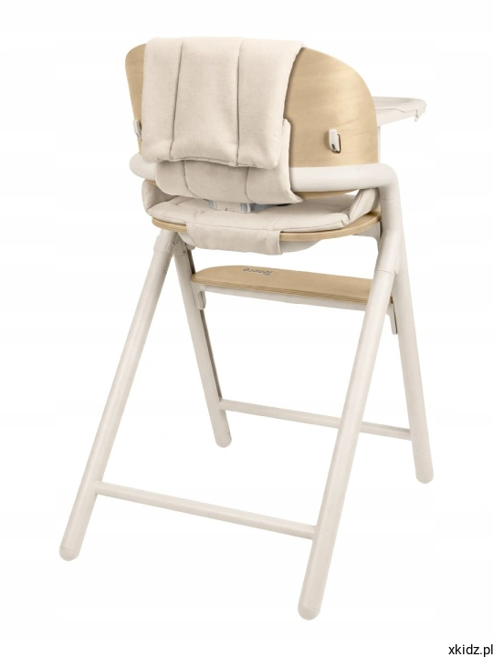 Krzesełko Carrello Tenero Beige Wooden - drewniane siedzisko i aluminiowa rama