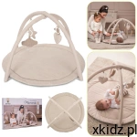Lorelli Moments Beige – tkaninowa mata edukacyjna z dźwiękiem 96×96 cm