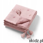 BabyOno Kocyk Muślinowy Otulacz 75x100 cm 100% Bawełna – Lekki Kocyk dla Niemowląt od Urodzenia 1566/01 pink