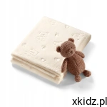 BabyOno Zestaw Kocyk + Przytulanka 2w1 Cream 75x100 cm – Prezent dla Niemowląt od Narodzin