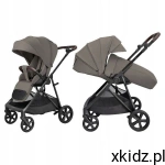 CARRELLO Wózek spacerowy przodem tyłem COSTA z akcesoriami Feather Beige