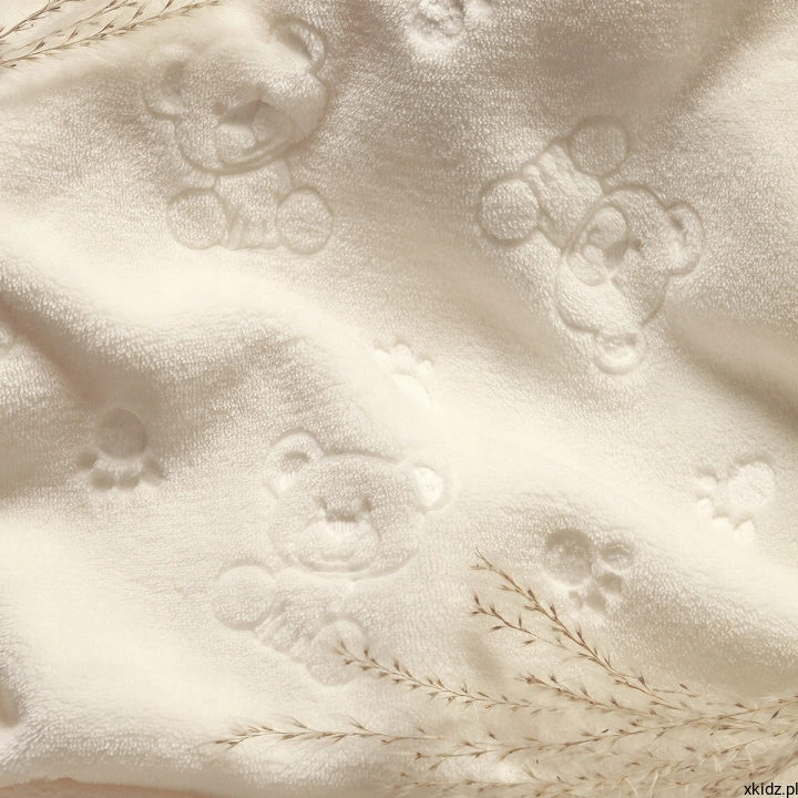 Kocyk dla niemowląt BabyOno Cream 75x100 cm - miękki kremowy materiał