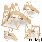 Mamabrum Climber Drewniany Plac Zabaw 5w1 Huśtawka Zjeżdżalnia 3+