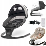 Lorelli Siena Graphite – elektryczny leżaczek-bujaczek Bluetooth 0–9 kg