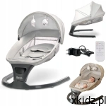Lorelli Siena Grey Elektryczny Leżaczek Bujaczek z Bluetooth 0-9 kg