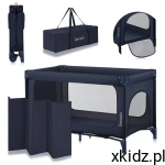 LIONELO Jasmin Easy Fold NAVY Łóżeczko turystyczne składane kojec torba