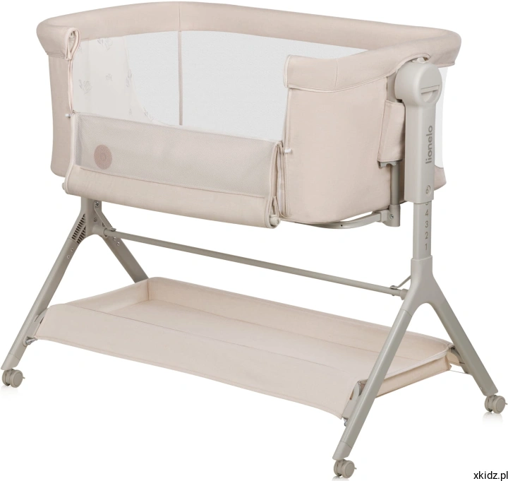 Łóżeczko dostawne Lionelo Leonie Plus Beige 3w1 - widok całego łóżeczka